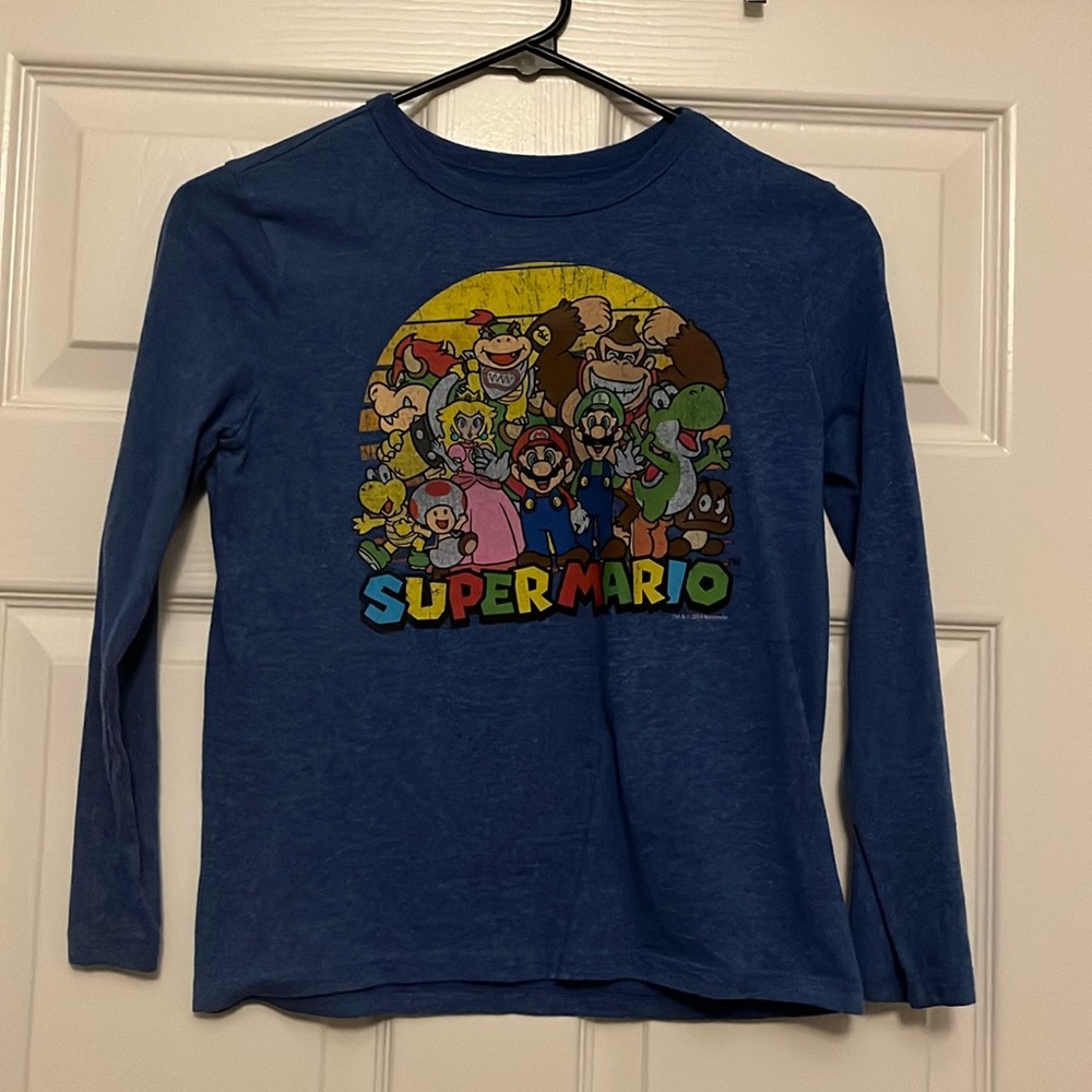 Blue, Gap, Super Mario tee. Medium.